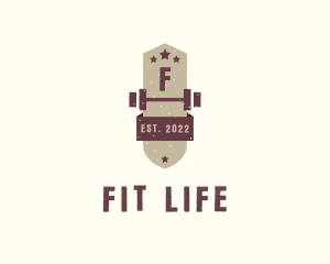 Fitness Barbell Gym  logo design