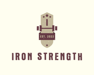 Powerlifting - Fitness Barbell Gym logo design