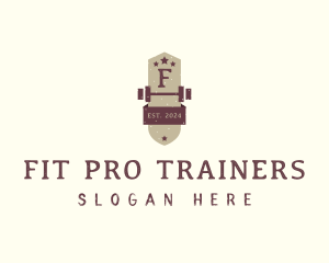 Fitness Barbell Gym  logo design