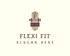 Fitness Barbell Gym  logo design