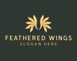 Avian Feather Wings logo design