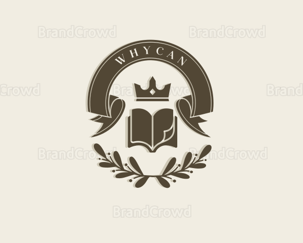 Scholarship Book Crown Logo