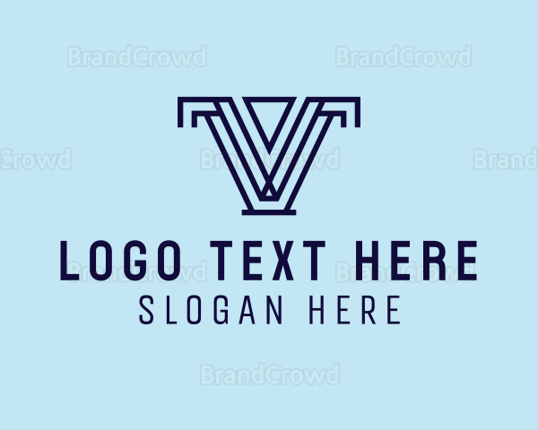 Geometric Letter V Logo