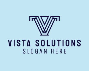 Geometric Letter V  logo design