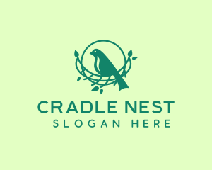 Tree Bird Nest logo design