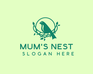 Tree Bird Nest logo design