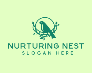 Tree Bird Nest logo design