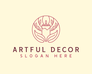 Decorate - Rounded Candle Leaves logo design