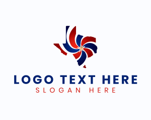 United States - Texas Political Map logo design