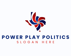 Politics - Texas Political Map logo design