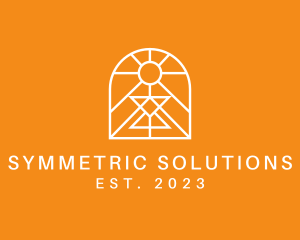 Symmetric - Symmetrical Window Outline logo design