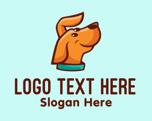 Doggo - Cute Brown Puppy logo design