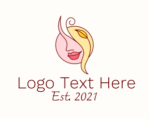 Beautician - Female Face Beautician logo design