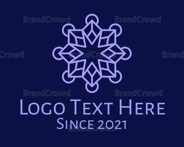 Purple Star Snowflake Logo