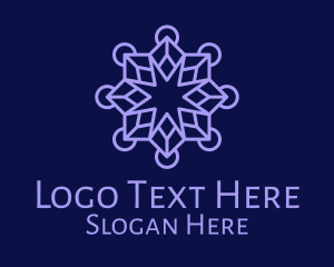 Purple Star Snowflake Logo