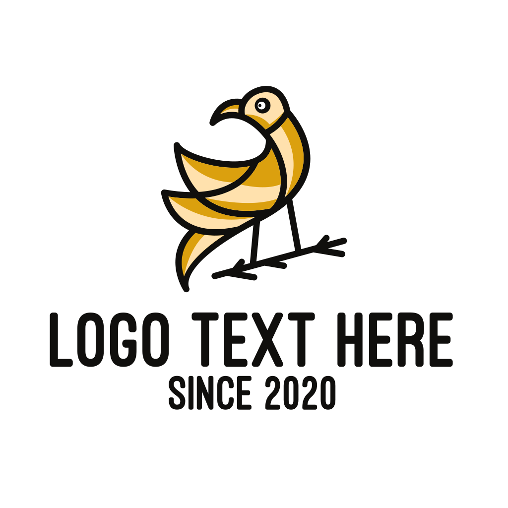 Gold Bird Outline Logo | BrandCrowd Logo Maker