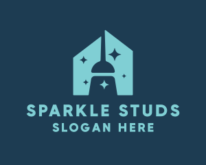 Sparkle Broom House logo design