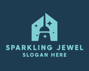 Sparkle Broom House logo design