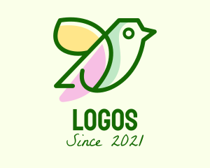 Nature Reserve - Minimalist Green Chickadee logo design