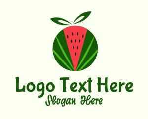 Healthy Living - Watermelon Fruit Gift logo design
