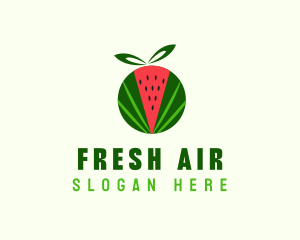 Fresh Watermelon Fruit logo design