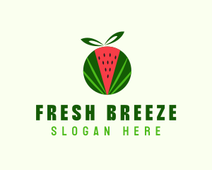 Fresh Watermelon Fruit logo design