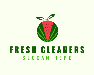 Fresh Watermelon Fruit logo design