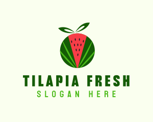 Fresh Watermelon Fruit logo design