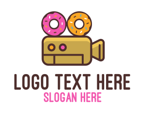 Video - Donut Video Camera logo design