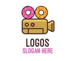 Broadway - Donut Video Camera logo design