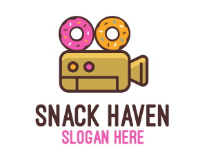 Donut Video Camera logo design