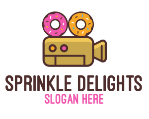 Donut Video Camera logo design