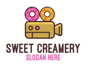 Donut Video Camera logo design