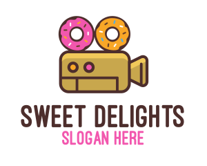 Donut Video Camera logo design