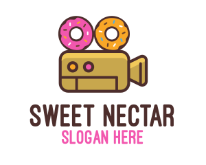 Donut Video Camera logo design