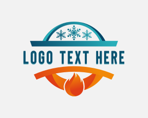 Snowflake - Heating Cooling Energy Fuel logo design