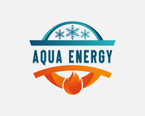 Heating Cooling Energy Fuel logo design