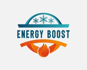 Fuel - Heating Cooling Energy Fuel logo design