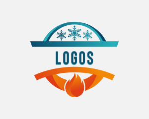 Heating - Heating Cooling Energy Fuel logo design
