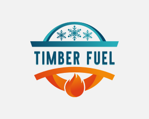 Heating Cooling Energy Fuel logo design