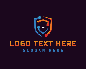 High Tech - Cyber Shield Data logo design