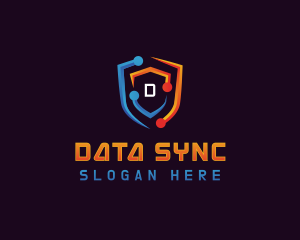 Cyber Shield Data logo design