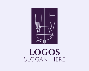 Cocktail - Liquor Glassware Bar logo design