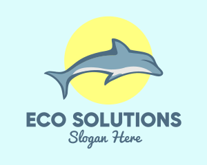 Conservation - Dolphin Sun logo design