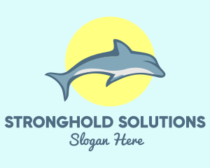 Dolphin Sun logo design