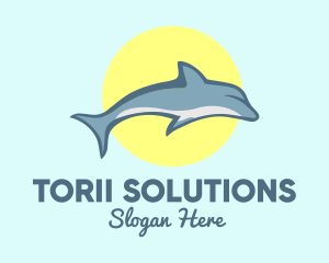 Dolphin Sun logo design