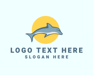 Dolphin Sun logo design