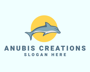 Dolphin Sun logo design