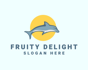 Dolphin Sun logo design