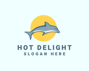 Dolphin Sun logo design